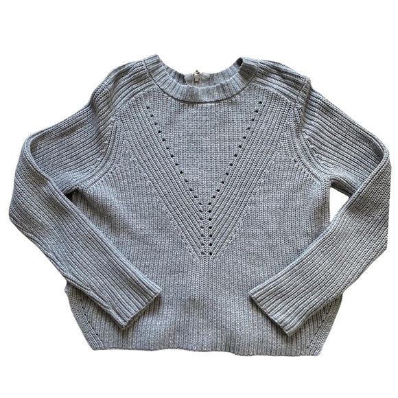 Guess Sweaters - Guess Open Stitch Knit Zippered Back Sweater